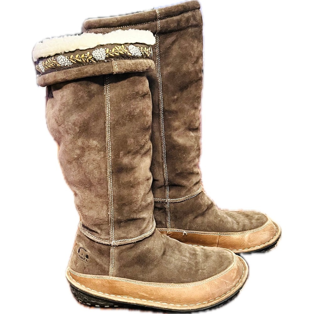 Sorel Sakuri Suede Leather Waterproof Winter Boots, Size 7